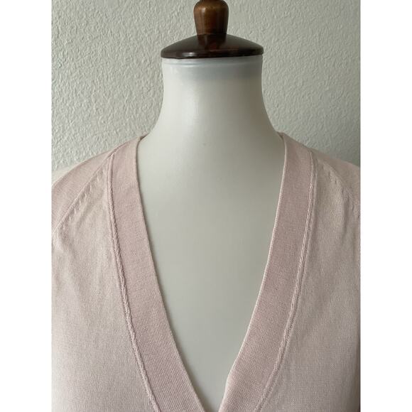 Moda International Sweater Cardigan Cropped V Neck Merino Wool - Picture 2 of 11